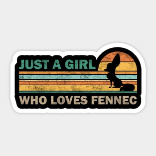 Just A Girl Who Loves Fennec Sticker